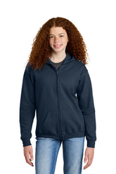 Gildan  Youth Heavy Blend  Full-Zip Hooded Sweatshirt. 18600B